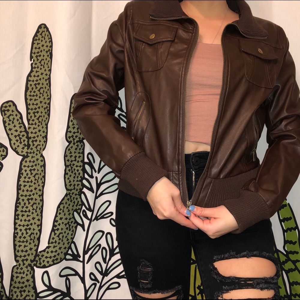 Faux Leather Jacket